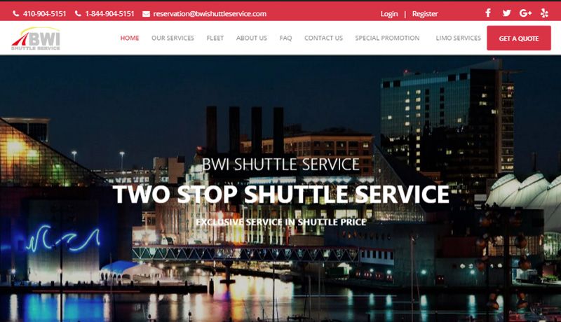 BWWI Shuttle service - A bootstrap website