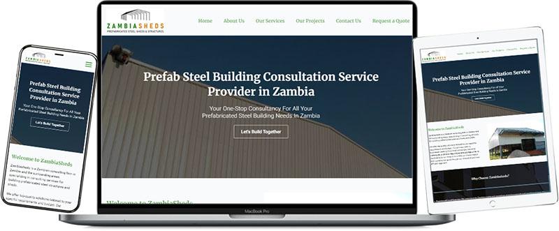 Zambiasheds Wordpress responsive website